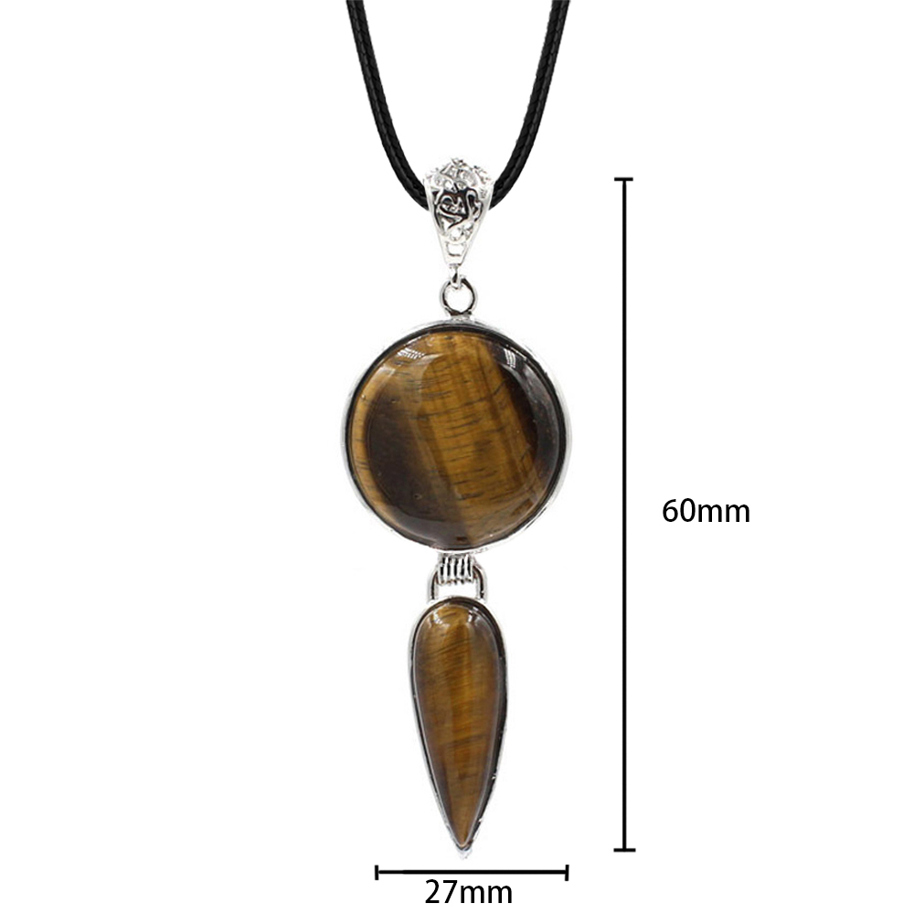 Crystal pendant long water drop pendant necklace gemstone jewelry, for men, women