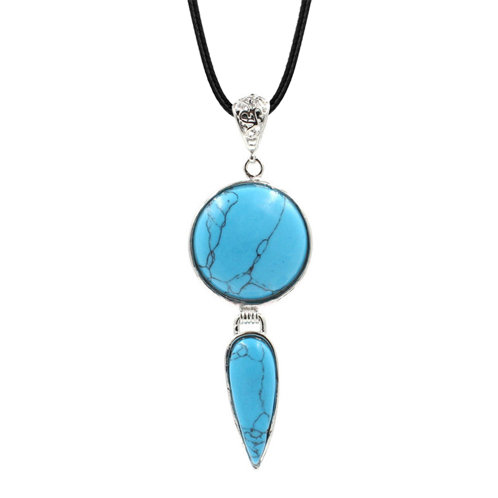 Crystal pendant long water drop pendant necklace gemstone jewelry, for men, women