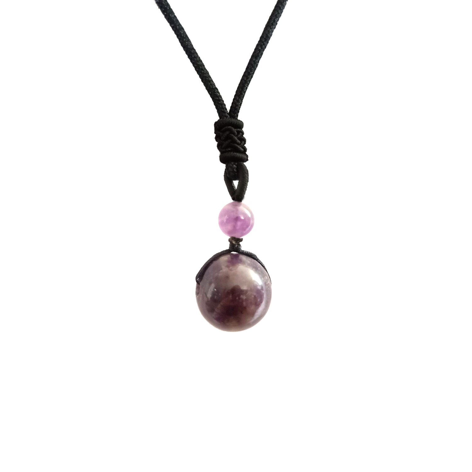 Round bead lovers sweater necklace men and women transfer bead pendant necklace