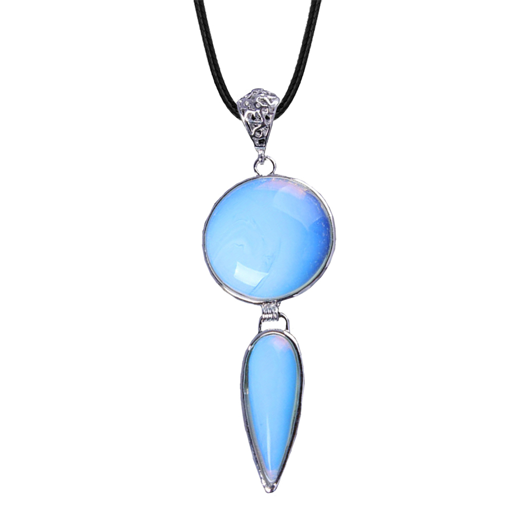 Crystal pendant long water drop pendant necklace gemstone jewelry, for men, women