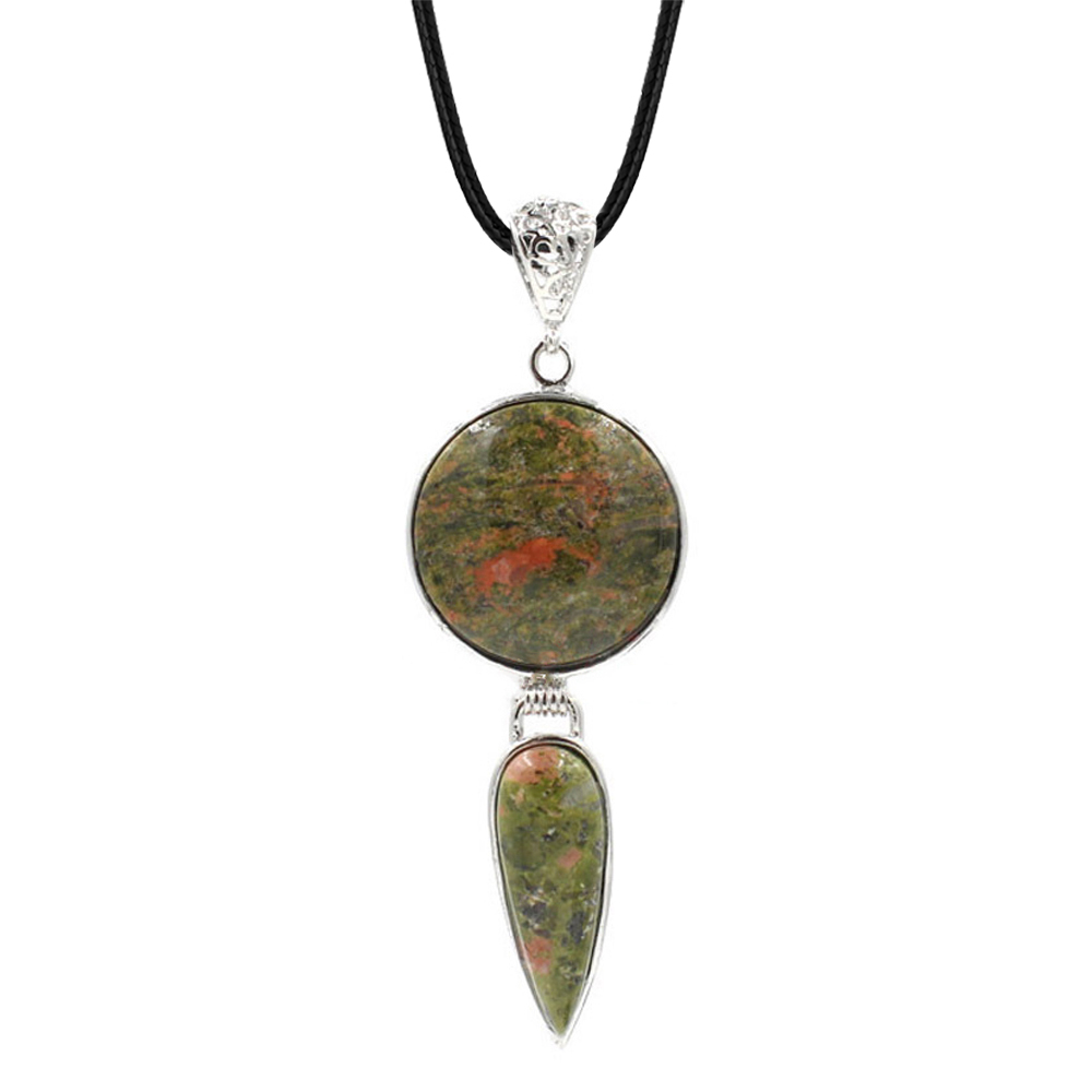Crystal pendant long water drop pendant necklace gemstone jewelry, for men, women