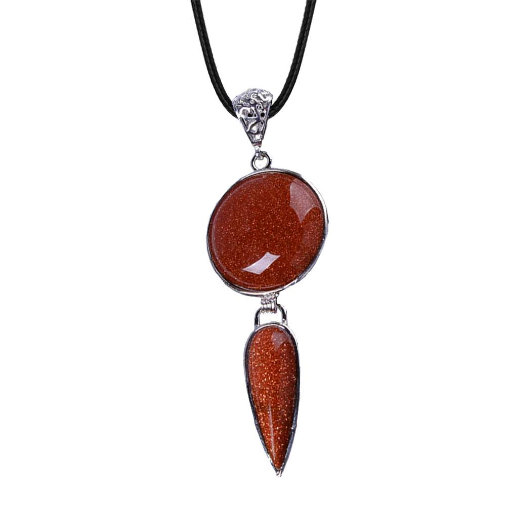 Crystal pendant long water drop pendant necklace gemstone jewelry, for men, women