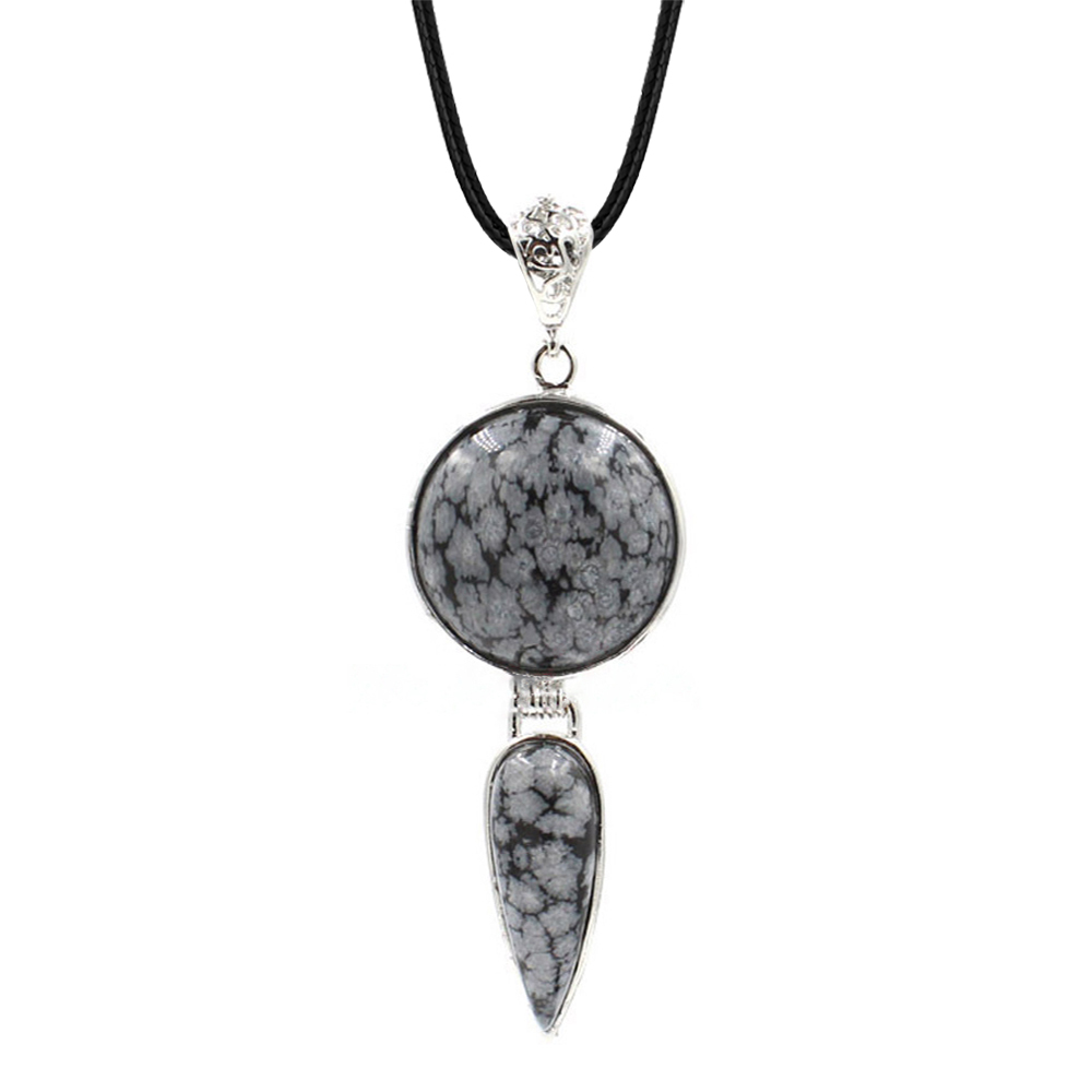 Crystal pendant long water drop pendant necklace gemstone jewelry, for men, women