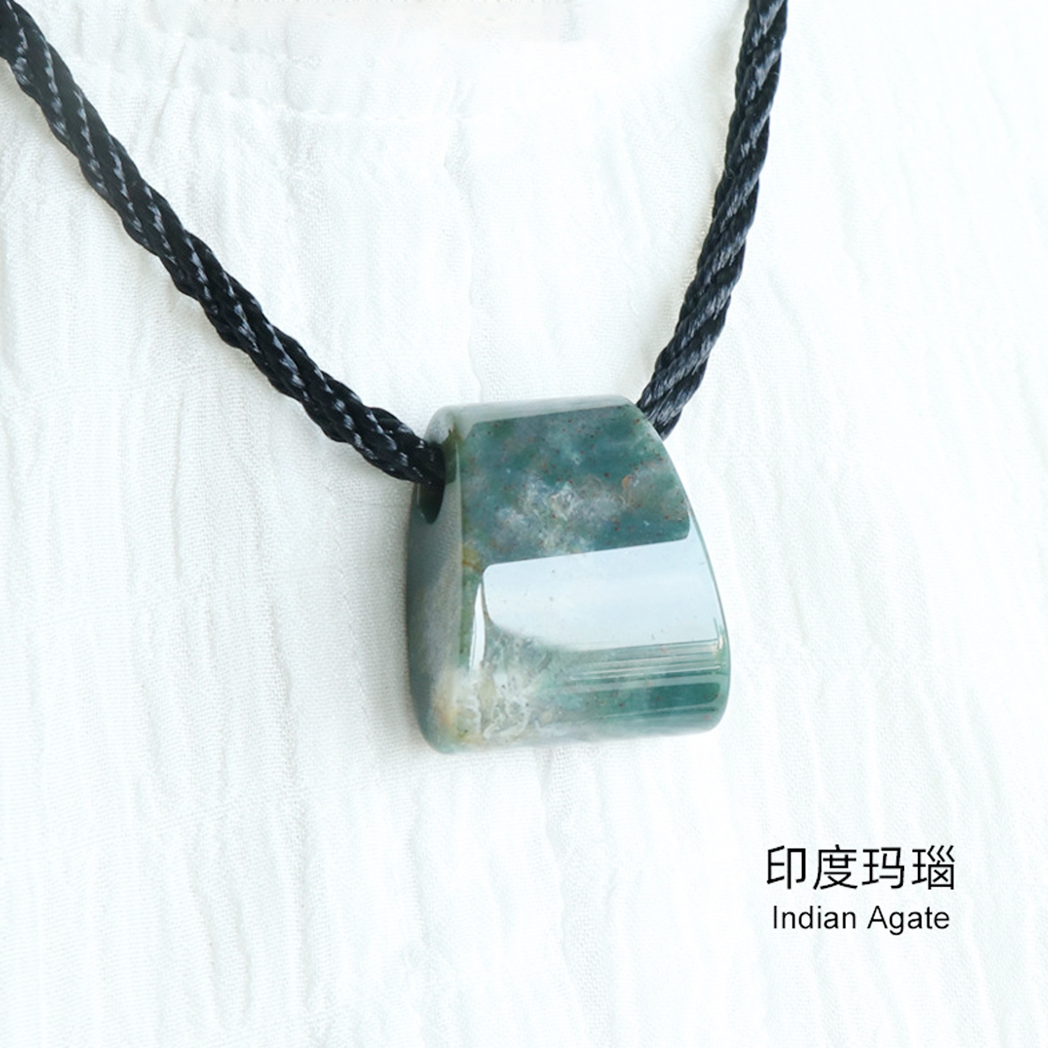 Fan-shaped axe with large hole through thick rope pendant DIY design handmade necklace