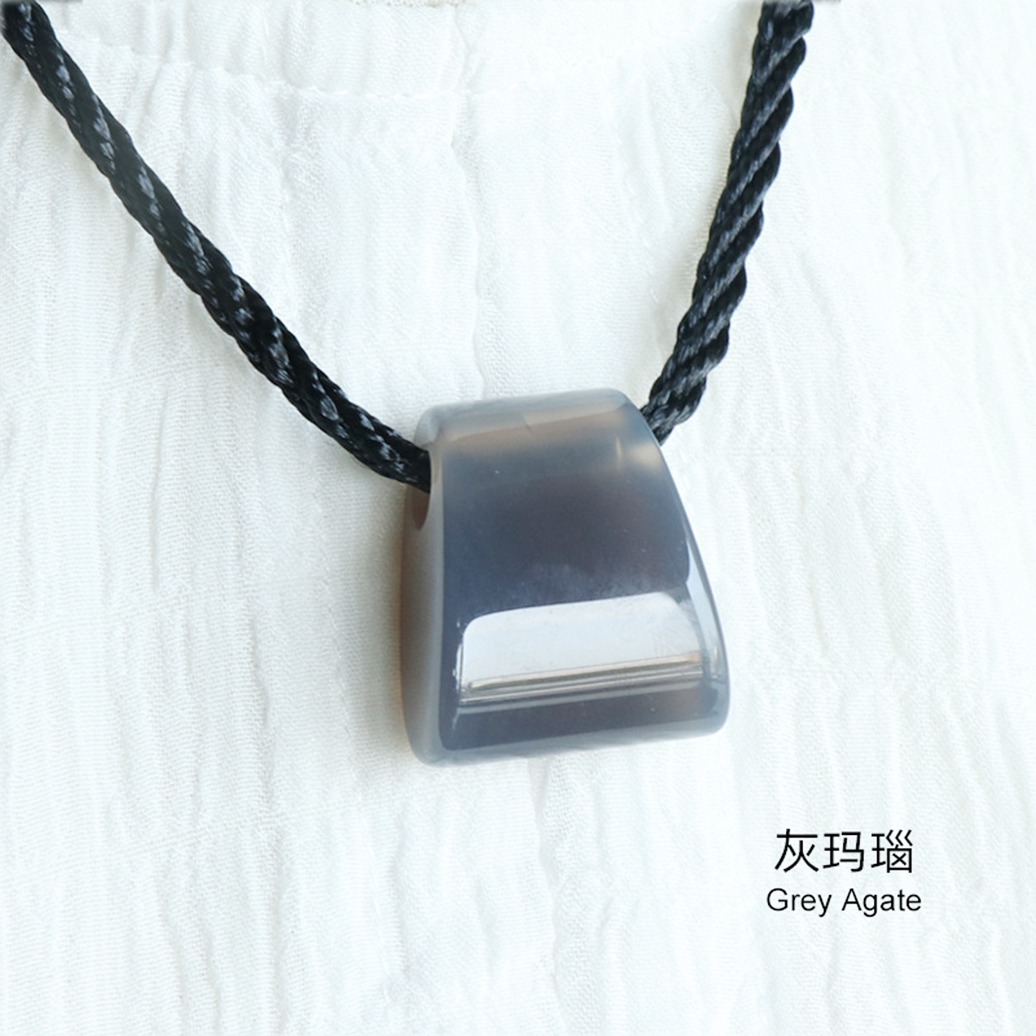Fan-shaped axe with large hole through thick rope pendant DIY design handmade necklace