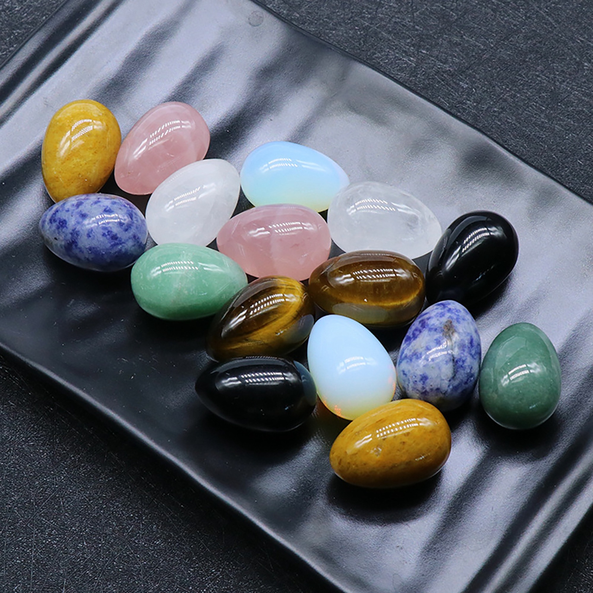 30mm agate semi-precious stone small egg stone handicraft DIY jewelry