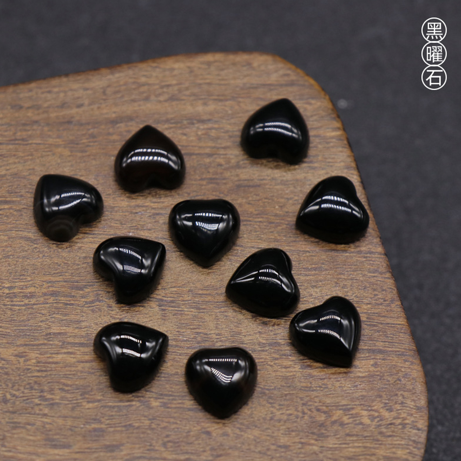 Crystal half treasure stone 10mm flat bottom love ring a variety of materials DIY jewelry