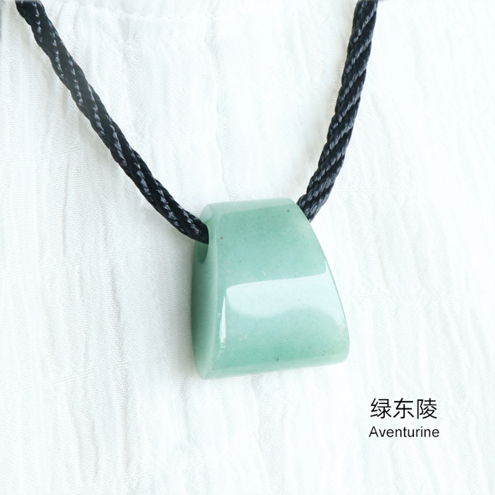Fan-shaped axe with large hole through thick rope pendant DIY design handmade necklace