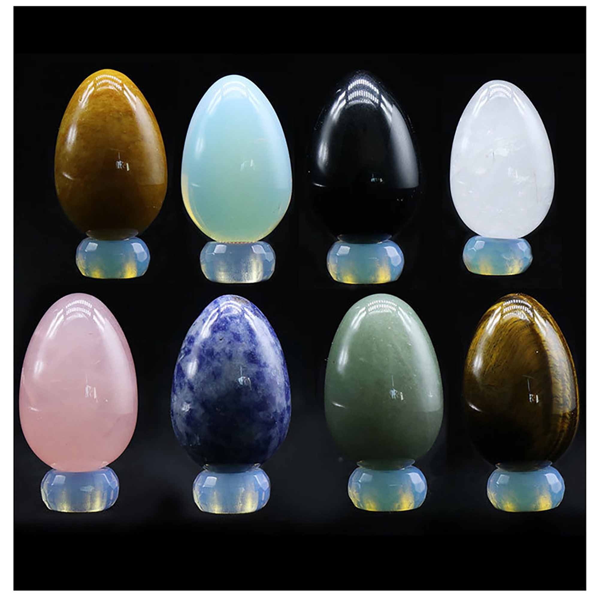 30mm agate semi-precious stone small egg stone handicraft DIY jewelry