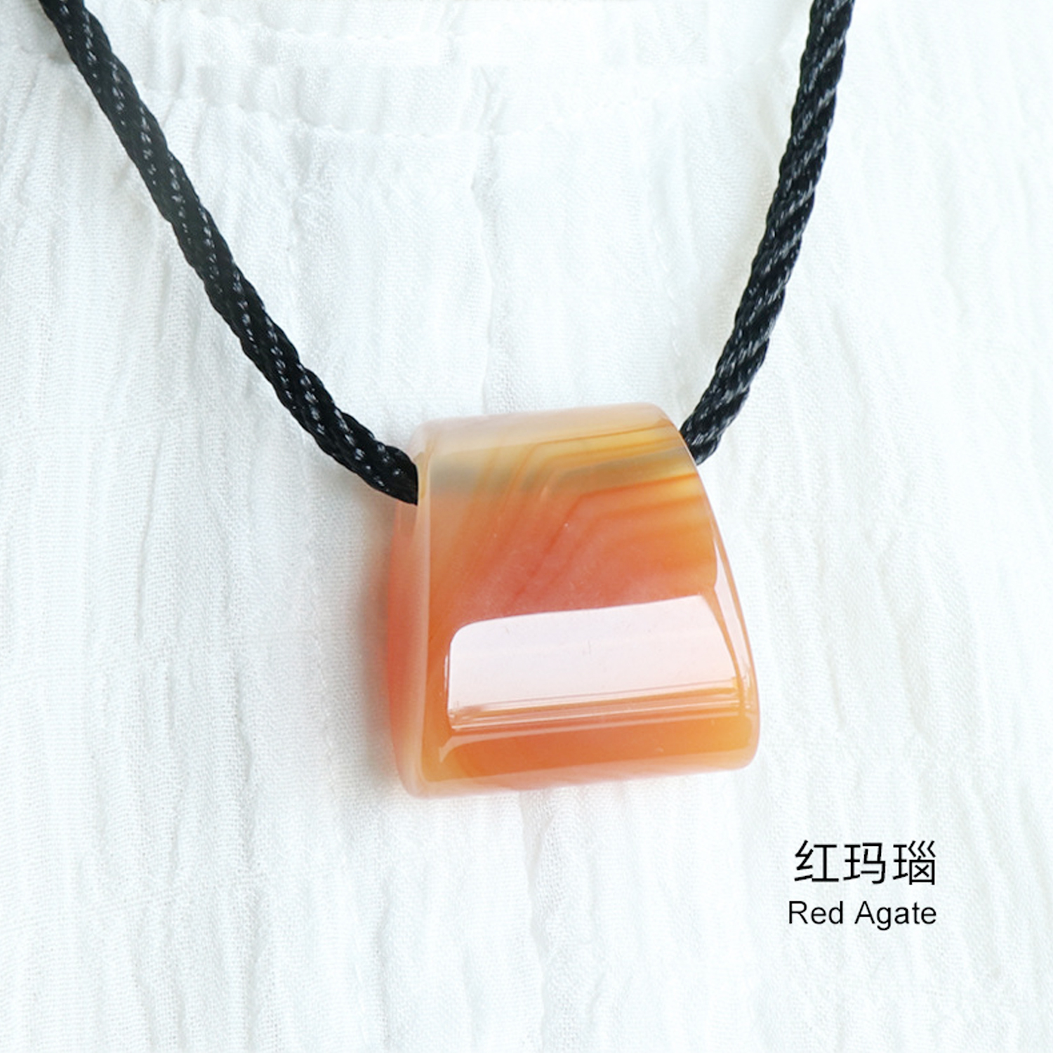 Fan-shaped axe with large hole through thick rope pendant DIY design handmade necklace