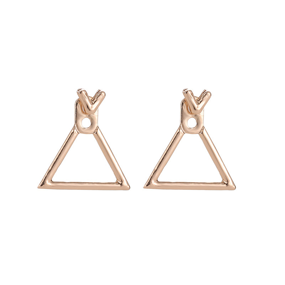 Simple personality geometric square triangular stud earrings go with everything