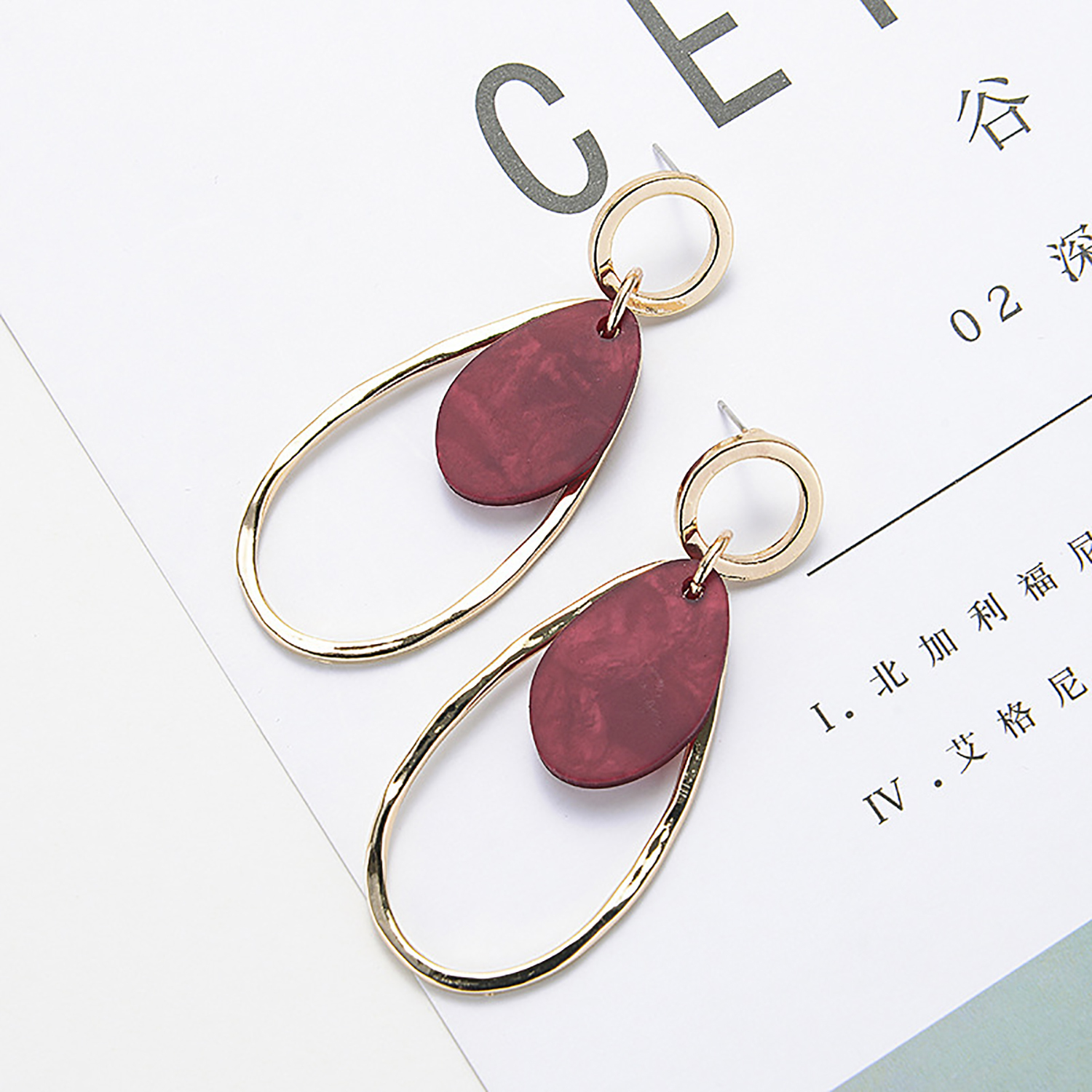 Simple personalized geometric drop studs go with everything