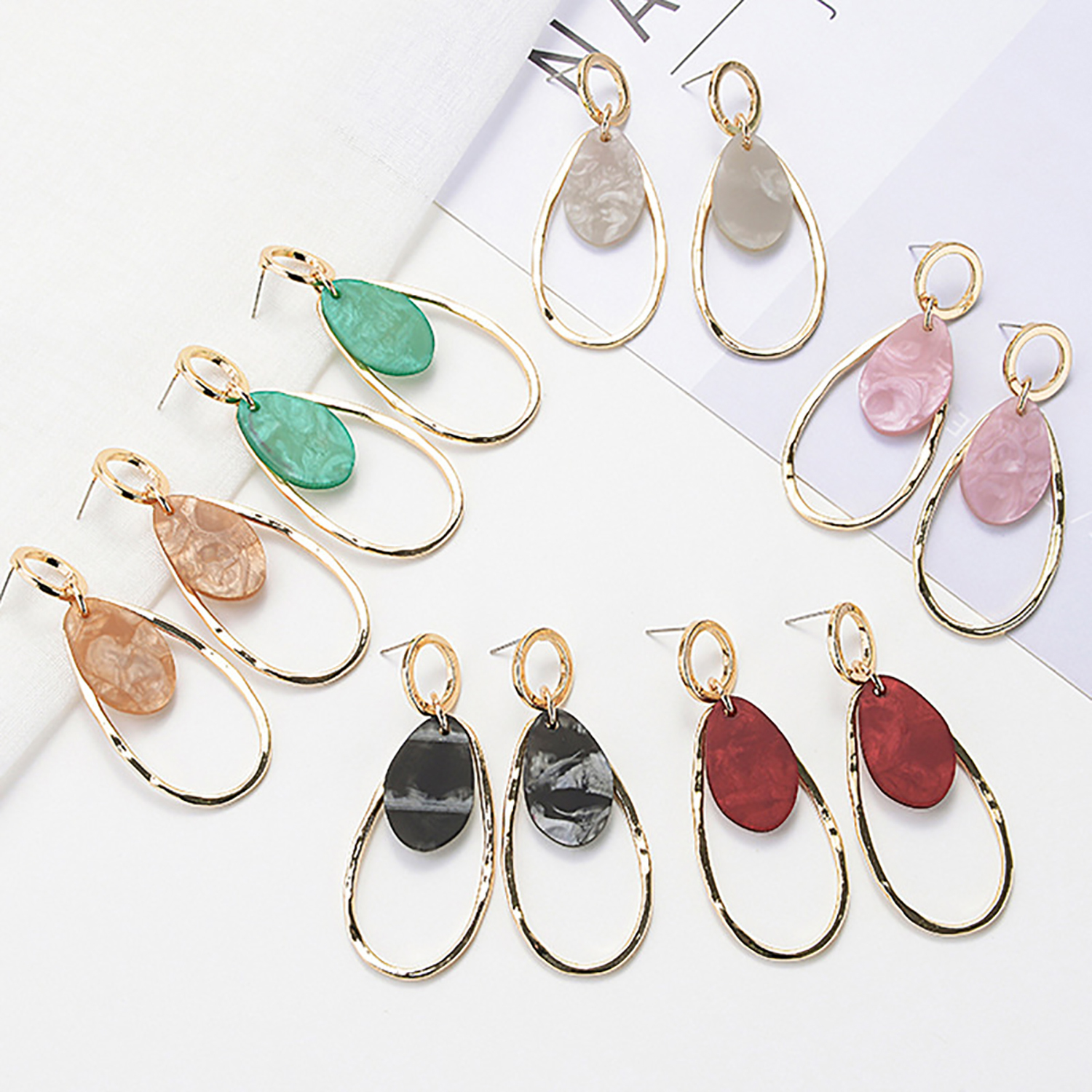 Simple personalized geometric drop studs go with everything