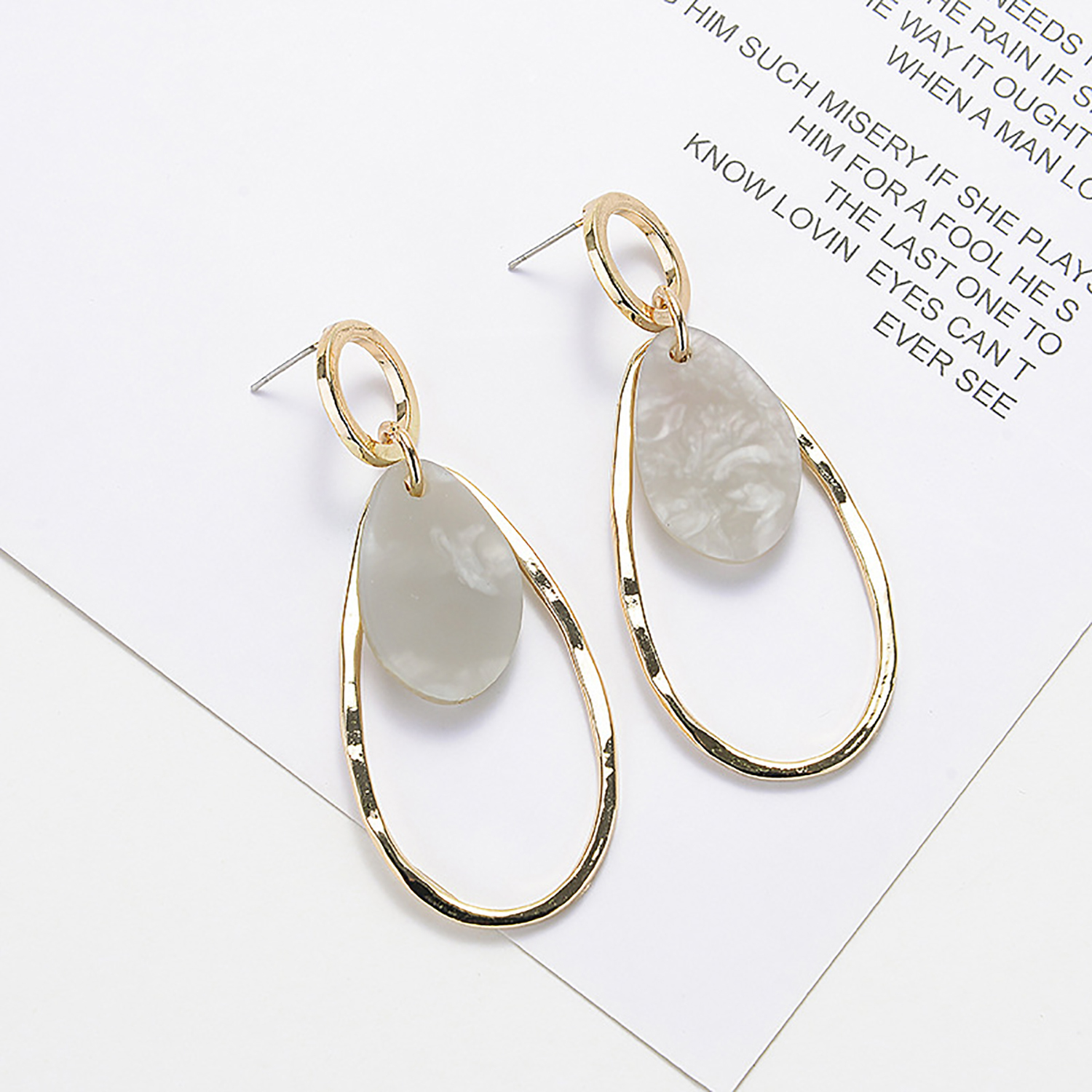 Simple personalized geometric drop studs go with everything