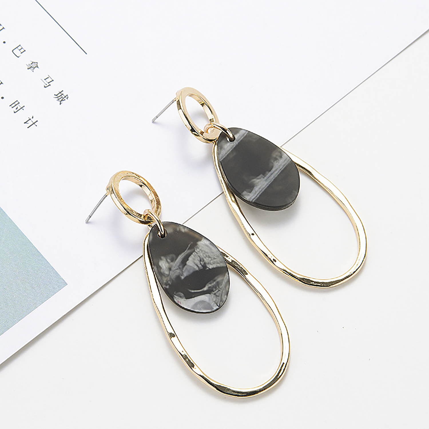 Simple personalized geometric drop studs go with everything