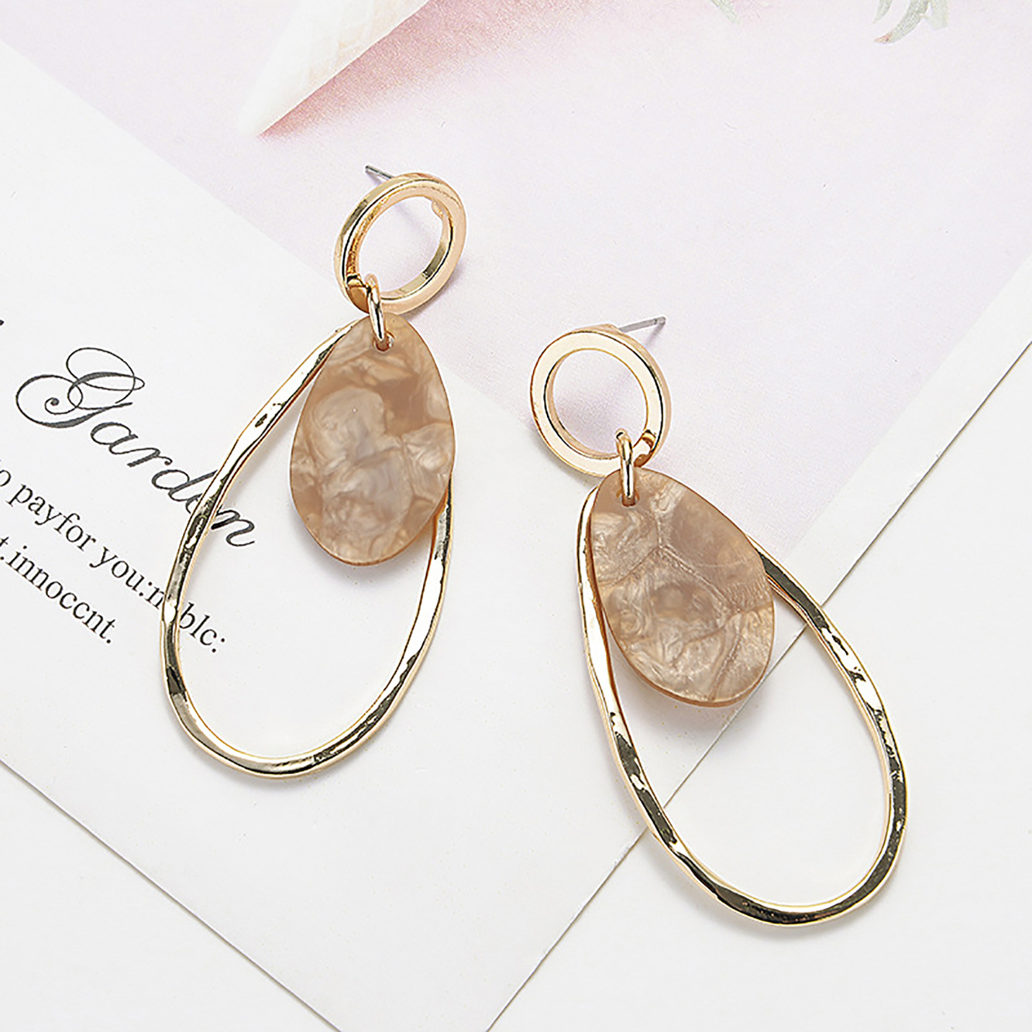 Simple personalized geometric drop studs go with everything