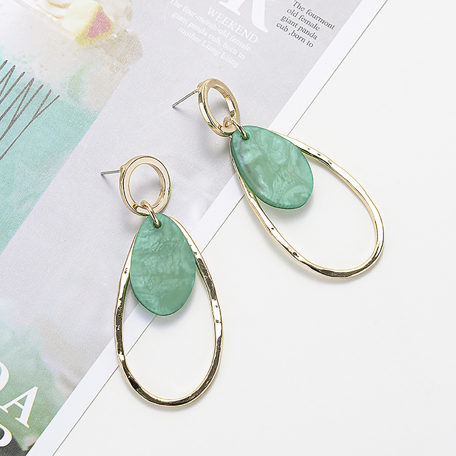 Simple personalized geometric drop studs go with everything