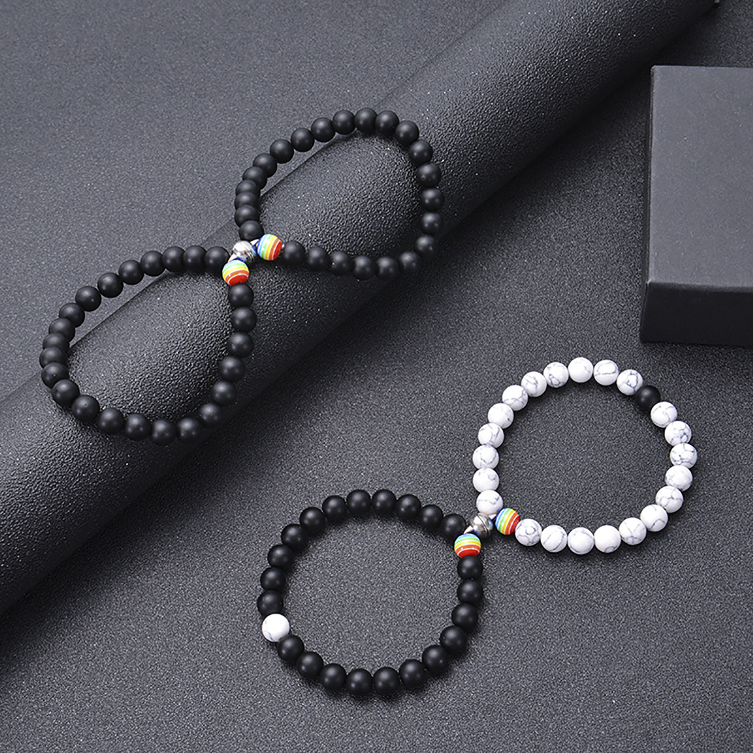 8MM beaded friendship bracelet set