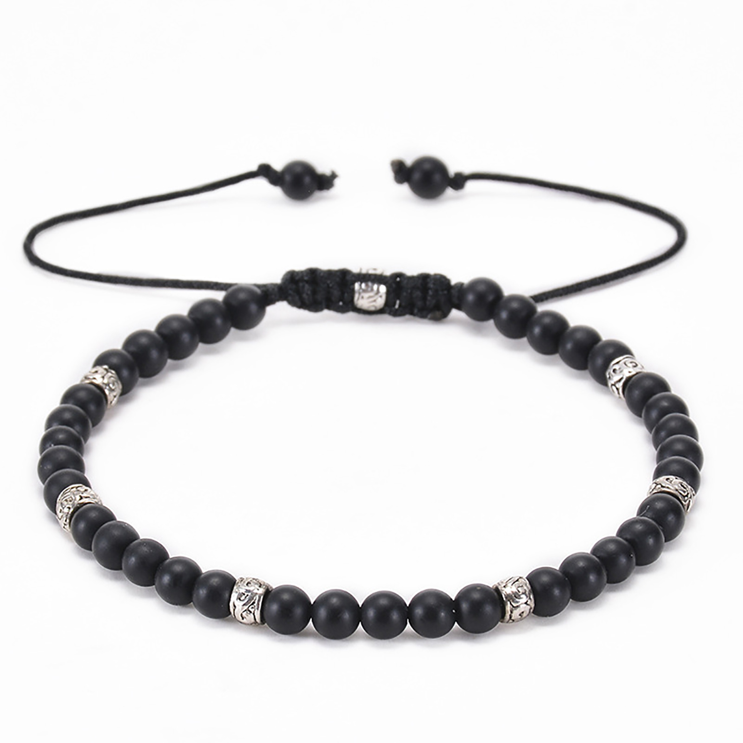 Woven bracelet adjustable natural stone bracelet yoga beads hand strung jewelry