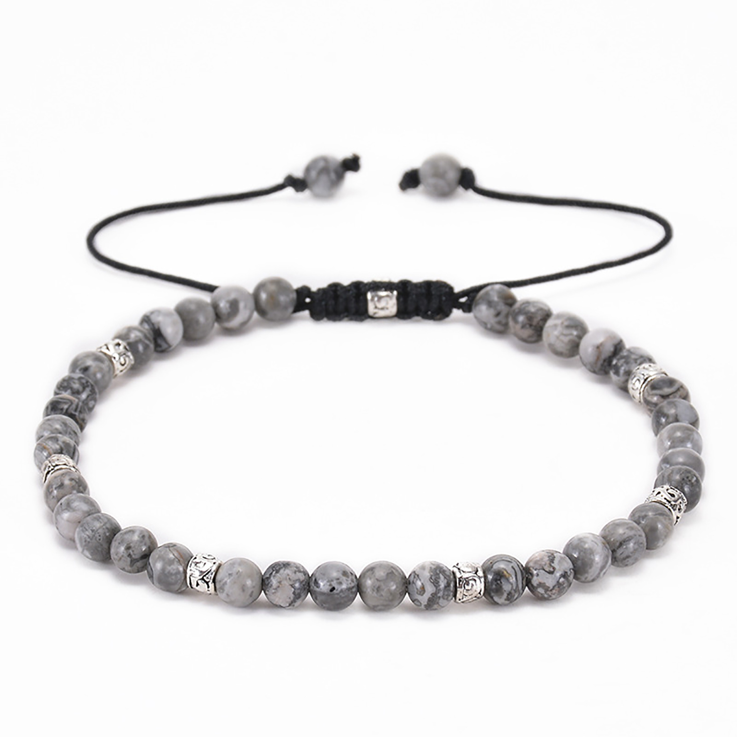Woven bracelet adjustable natural stone bracelet yoga beads hand strung jewelry