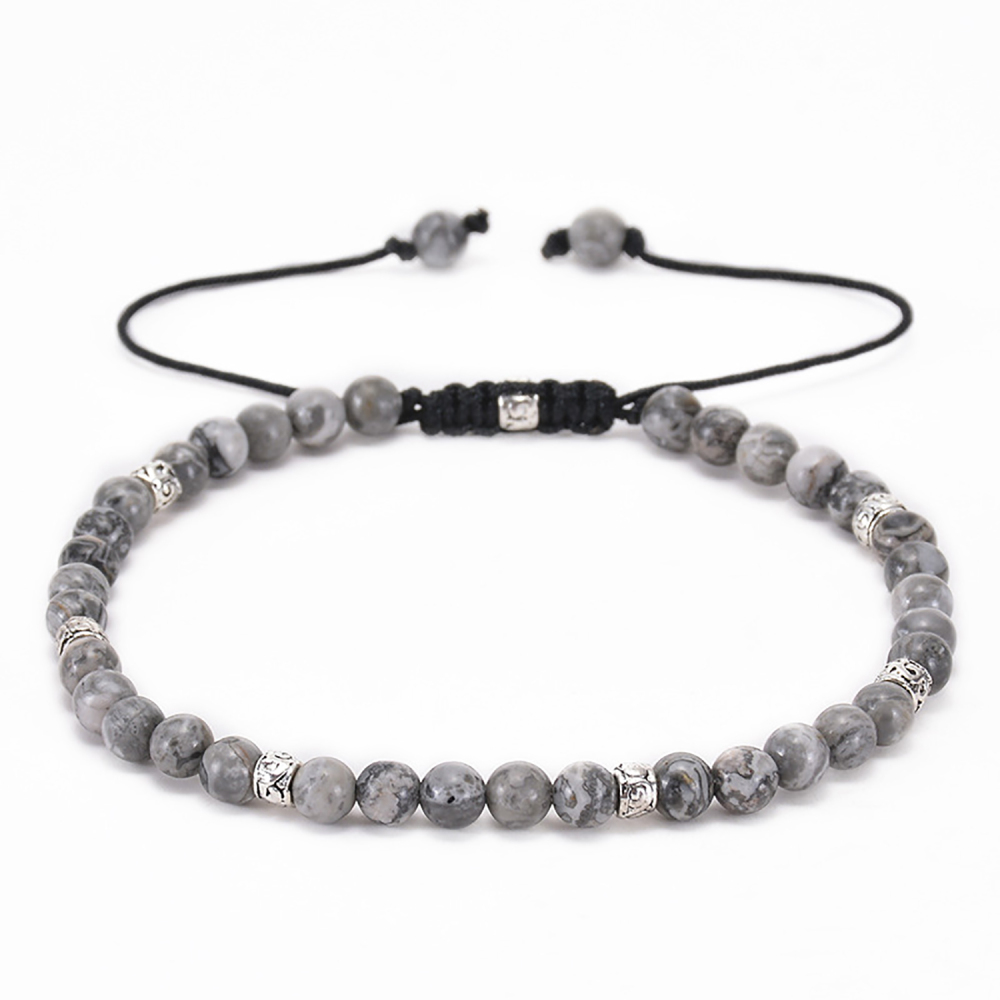 Woven bracelet adjustable natural stone bracelet yoga beads hand strung jewelry
