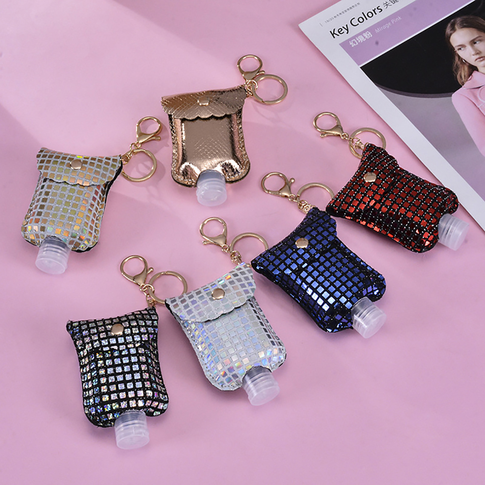 Holder Key Chain Portable 30ML hand sanitizer bottle Key Chain Perfume Disinfectant Holder Key Chain Pendant