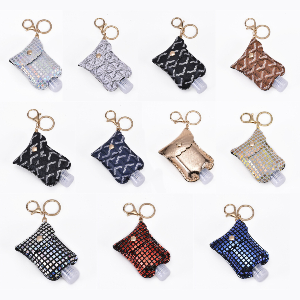 Holder Key Chain Portable 30ML hand sanitizer bottle Key Chain Perfume Disinfectant Holder Key Chain Pendant