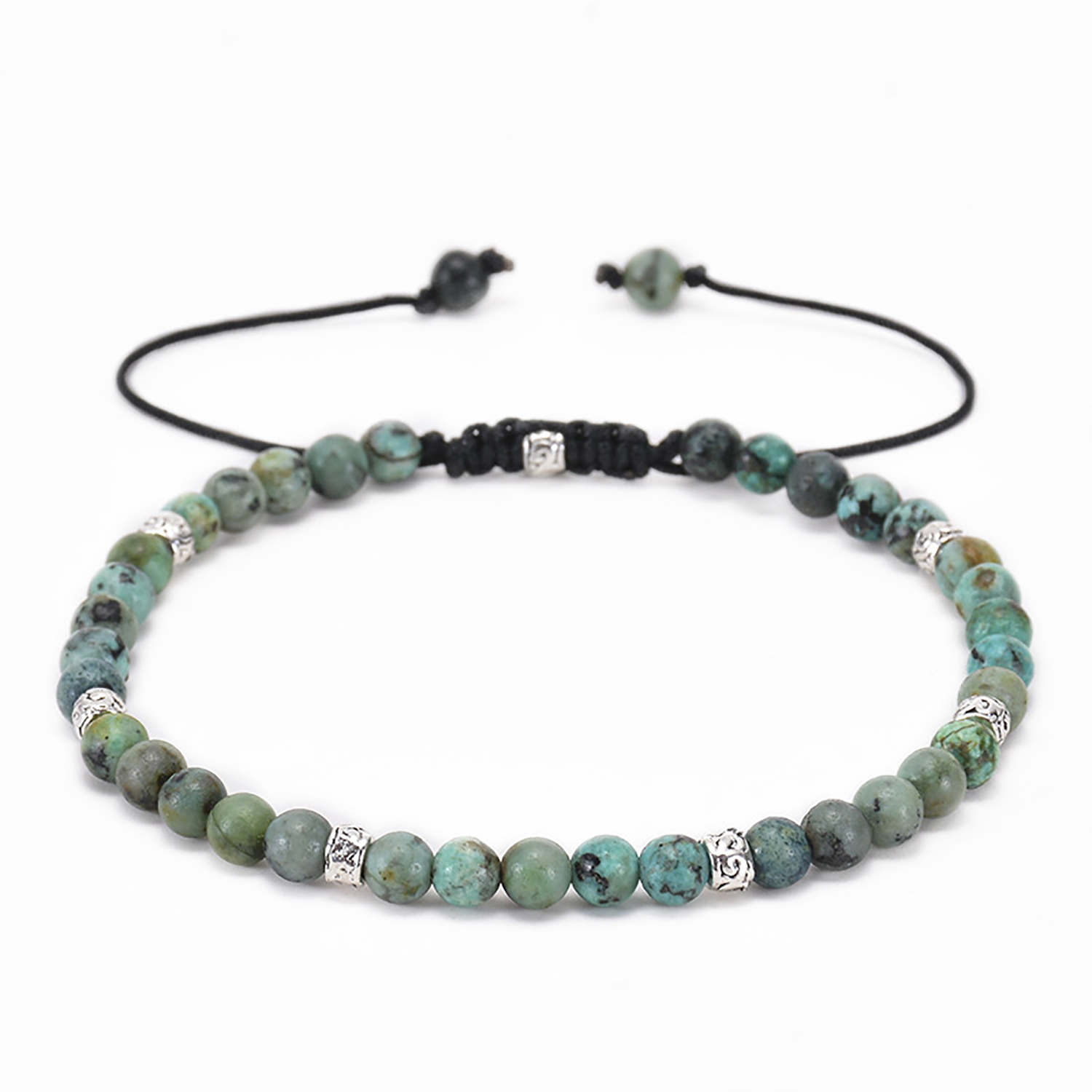 Woven bracelet adjustable natural stone bracelet yoga beads hand strung jewelry
