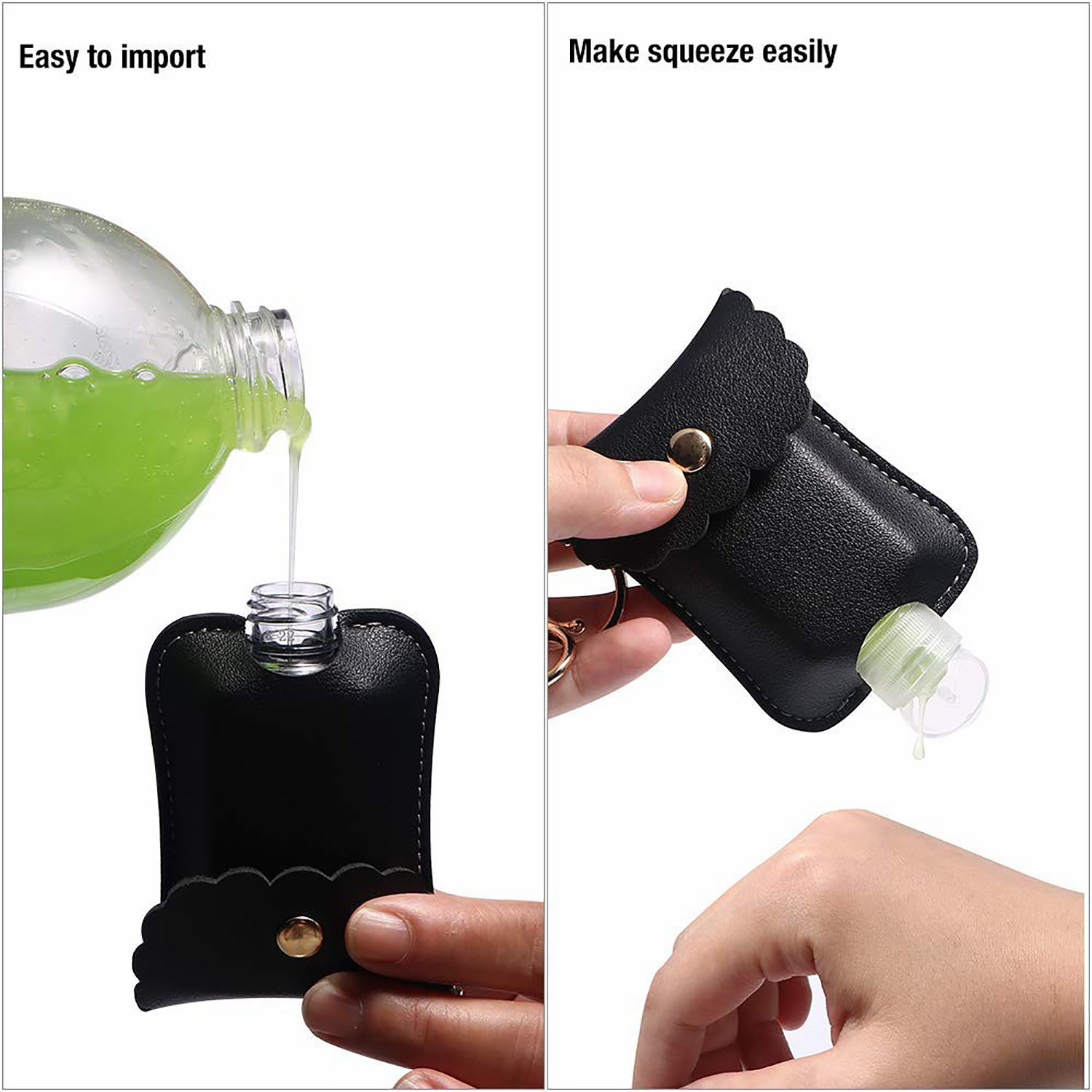 Holder hand sanitizer bottle key ring bag pendant portable hand sanitizer bottle holder