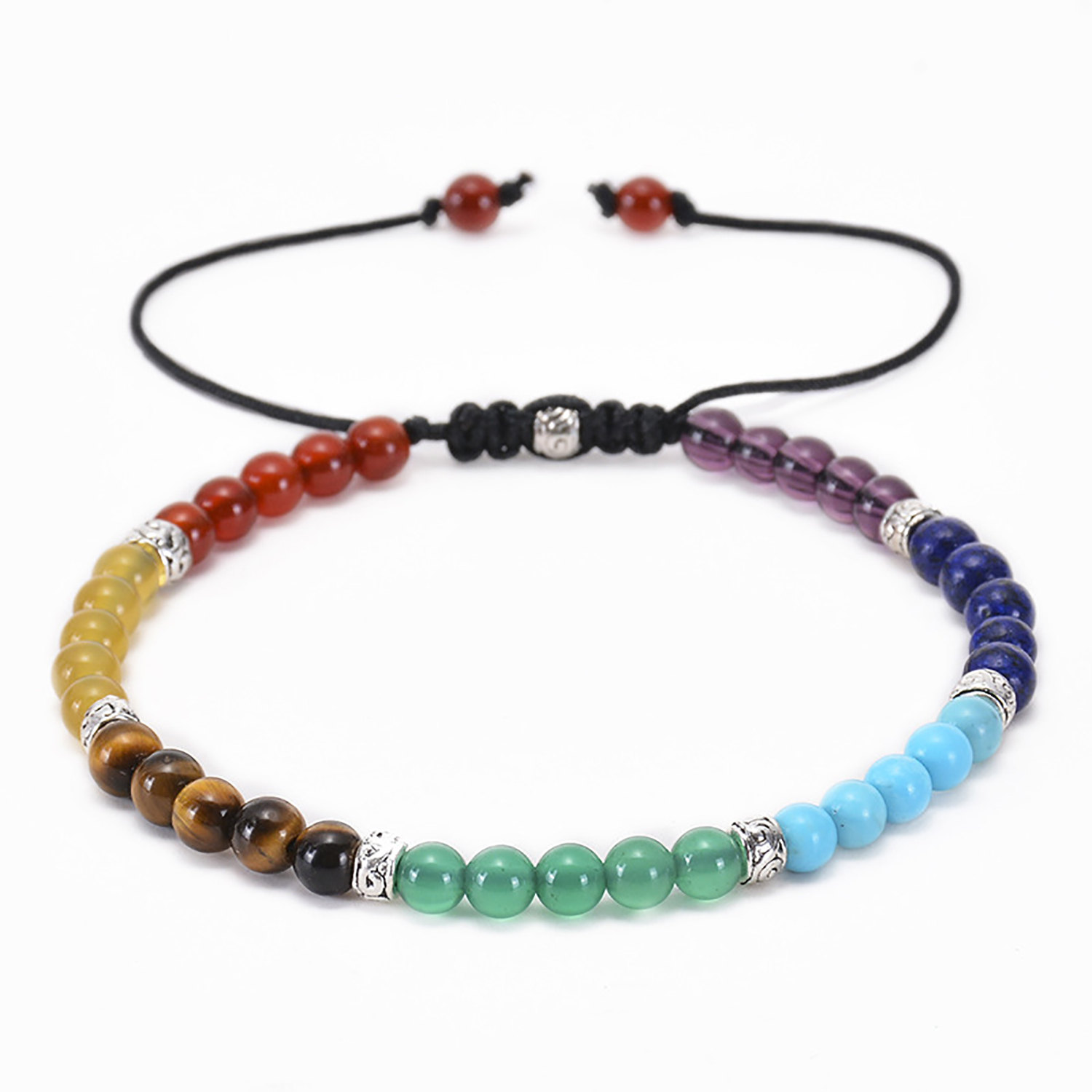 Woven bracelet adjustable natural stone bracelet yoga beads hand strung jewelry