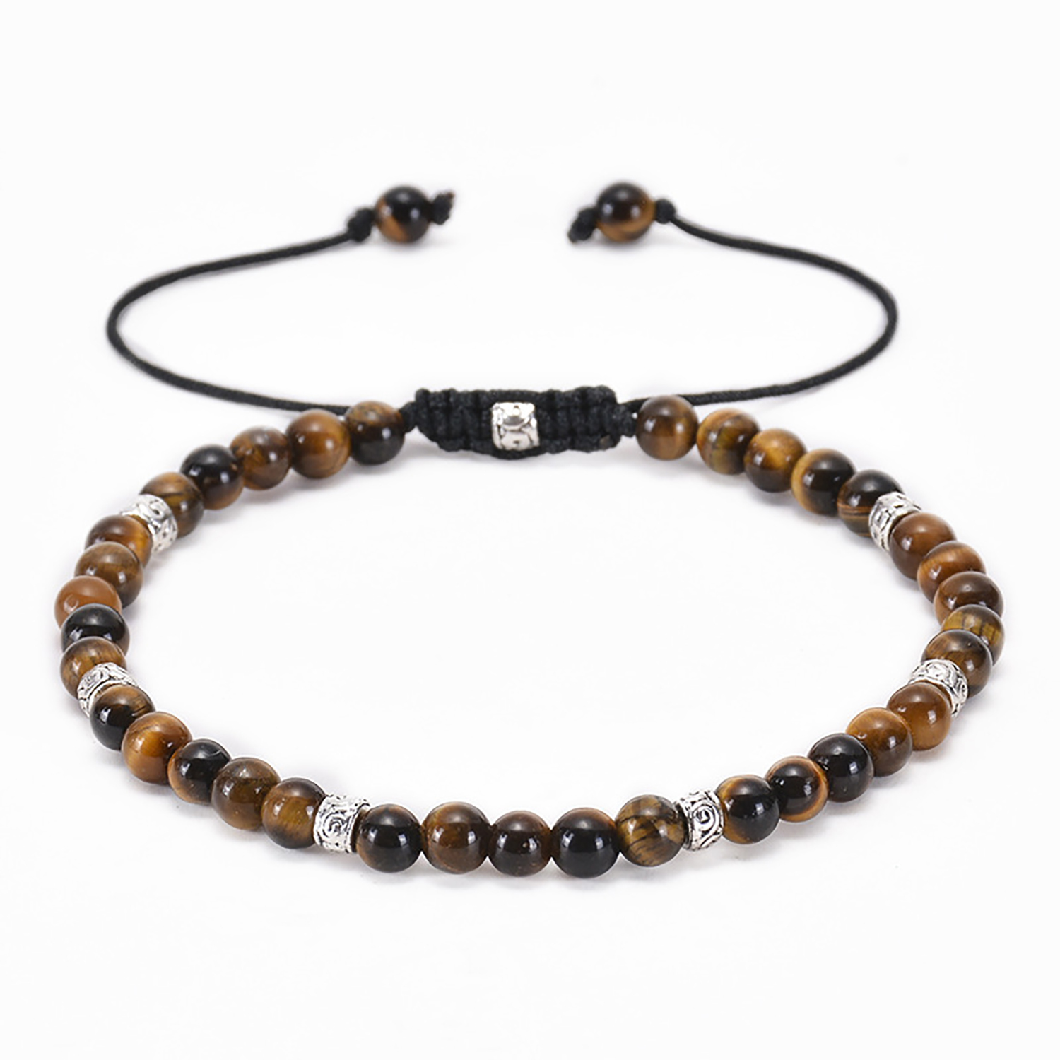 Woven bracelet adjustable natural stone bracelet yoga beads hand strung jewelry