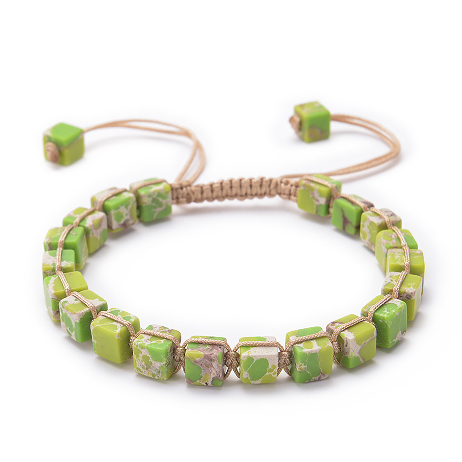 Square Emperor Stone Bracelet Braided Seven Chakra Stone Bracelet Handmade Jewelry for Women Yoga Beads