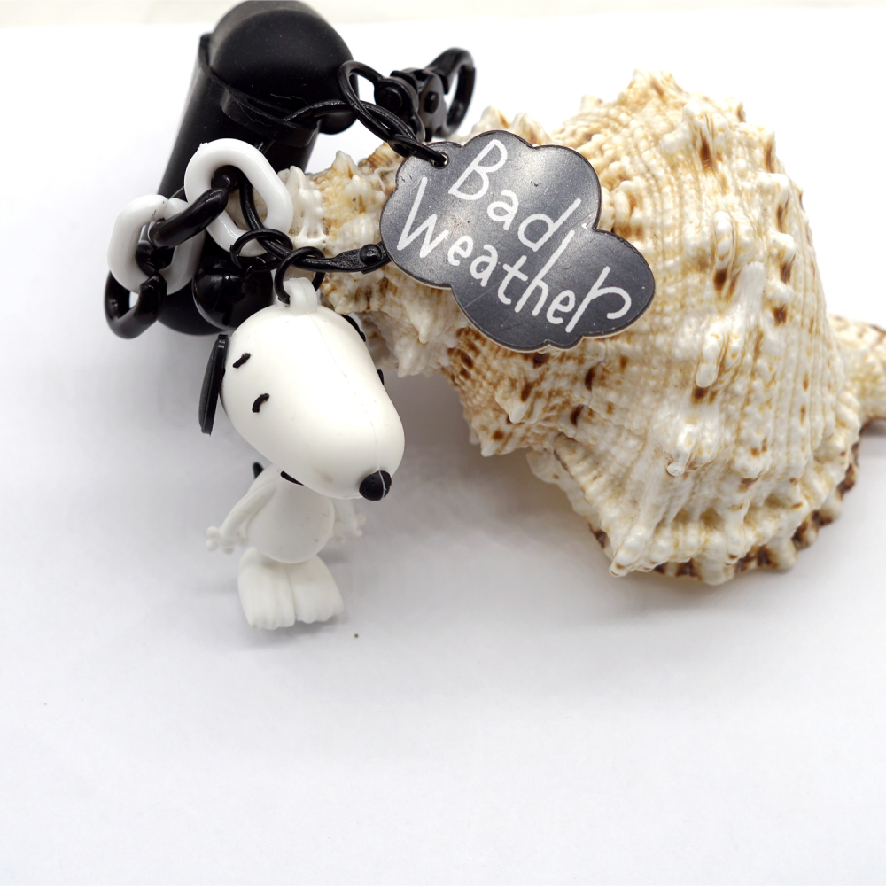 Snoopy Charlie Airpods2 Protective Case Loving Anti-Loss Wireless Ear Case Key Ring