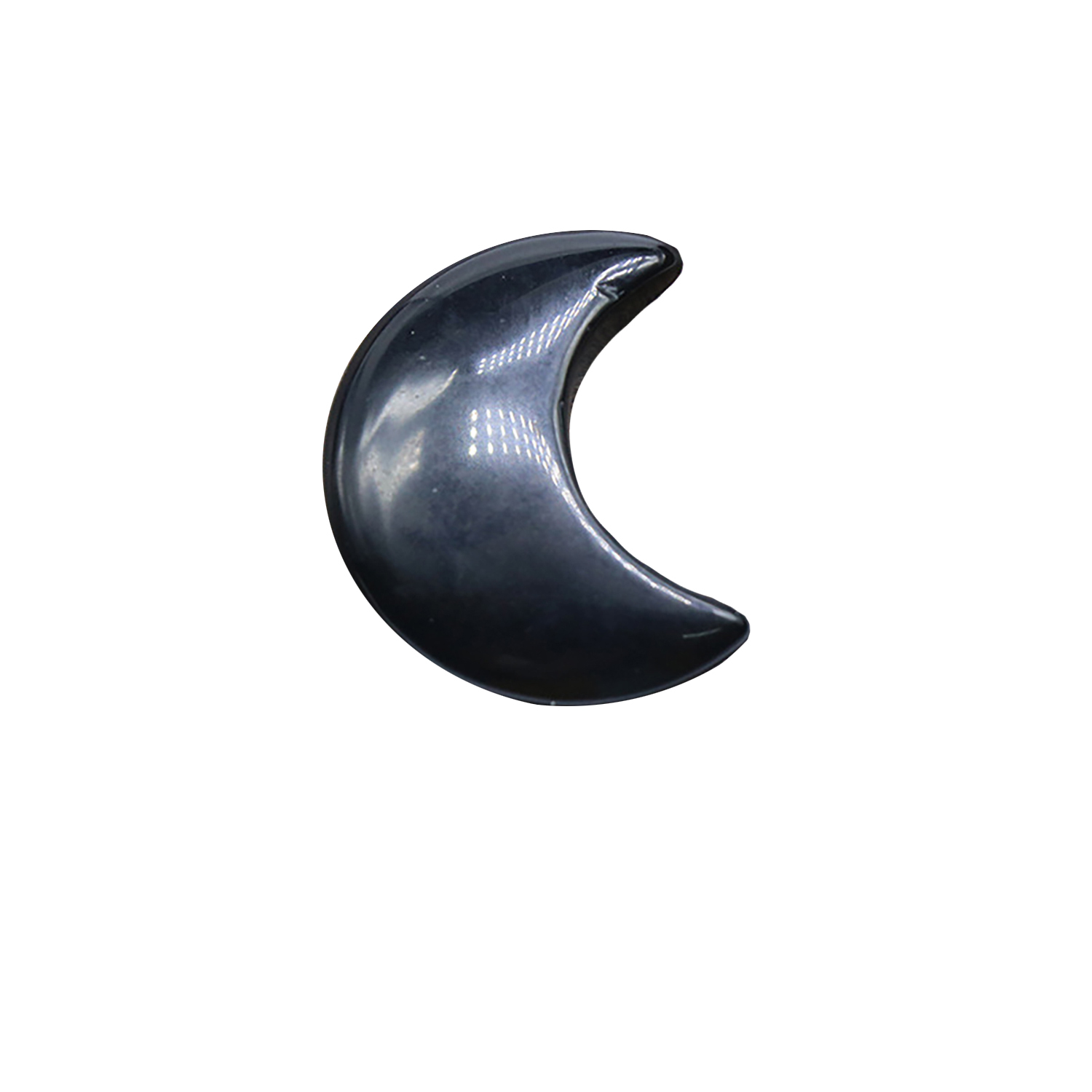 30mm crystal agate jade carved moon handle, tiger's eye stone moon ornaments