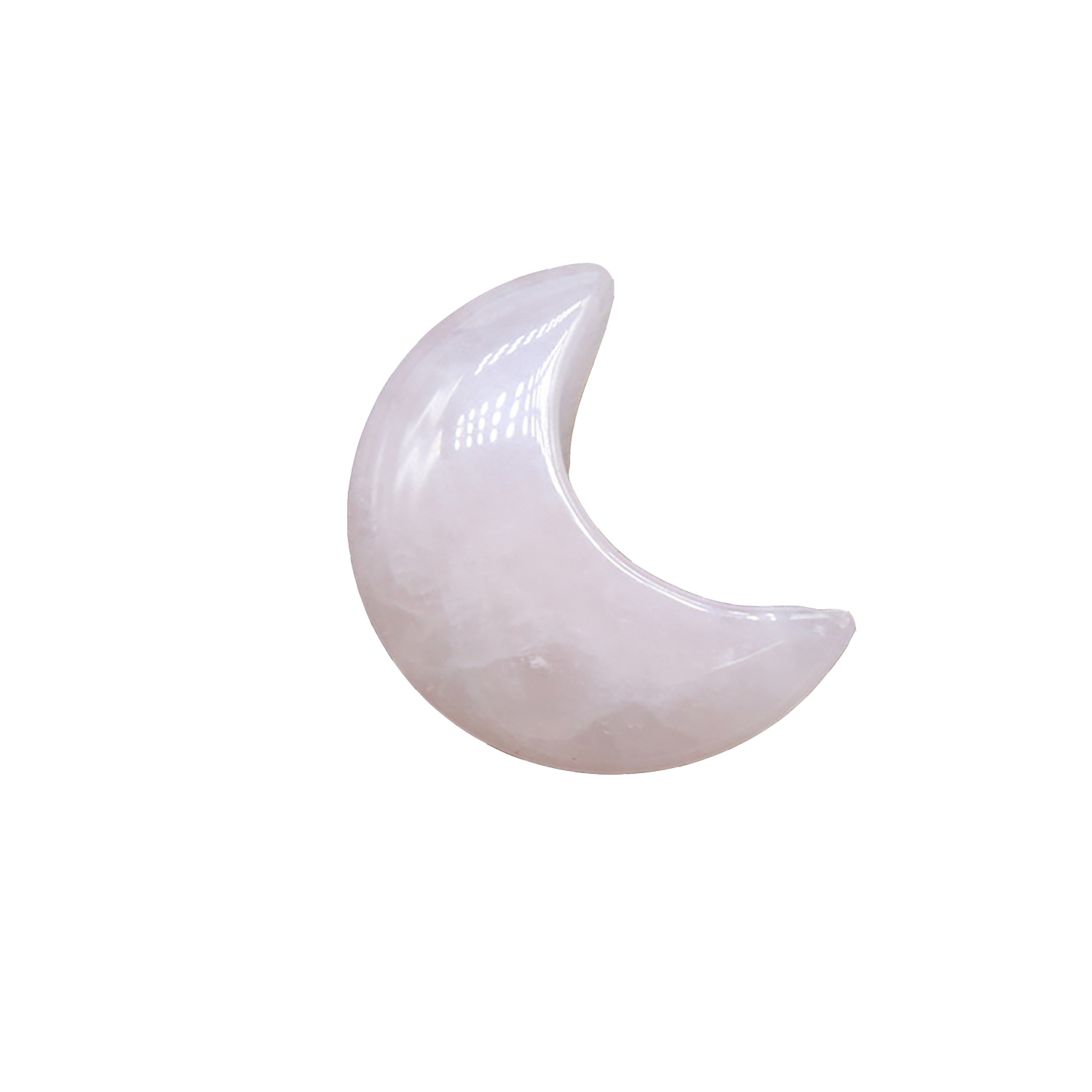 30mm crystal agate jade carved moon handle, tiger's eye stone moon ornaments