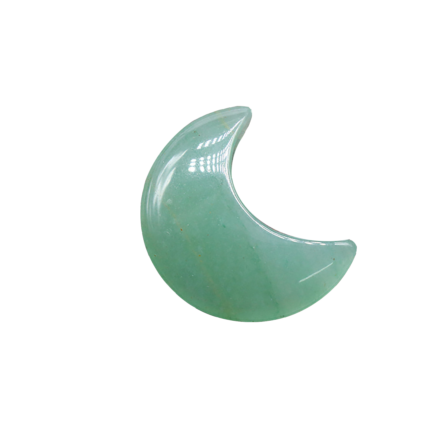 30mm crystal agate jade carved moon handle, tiger's eye stone moon ornaments