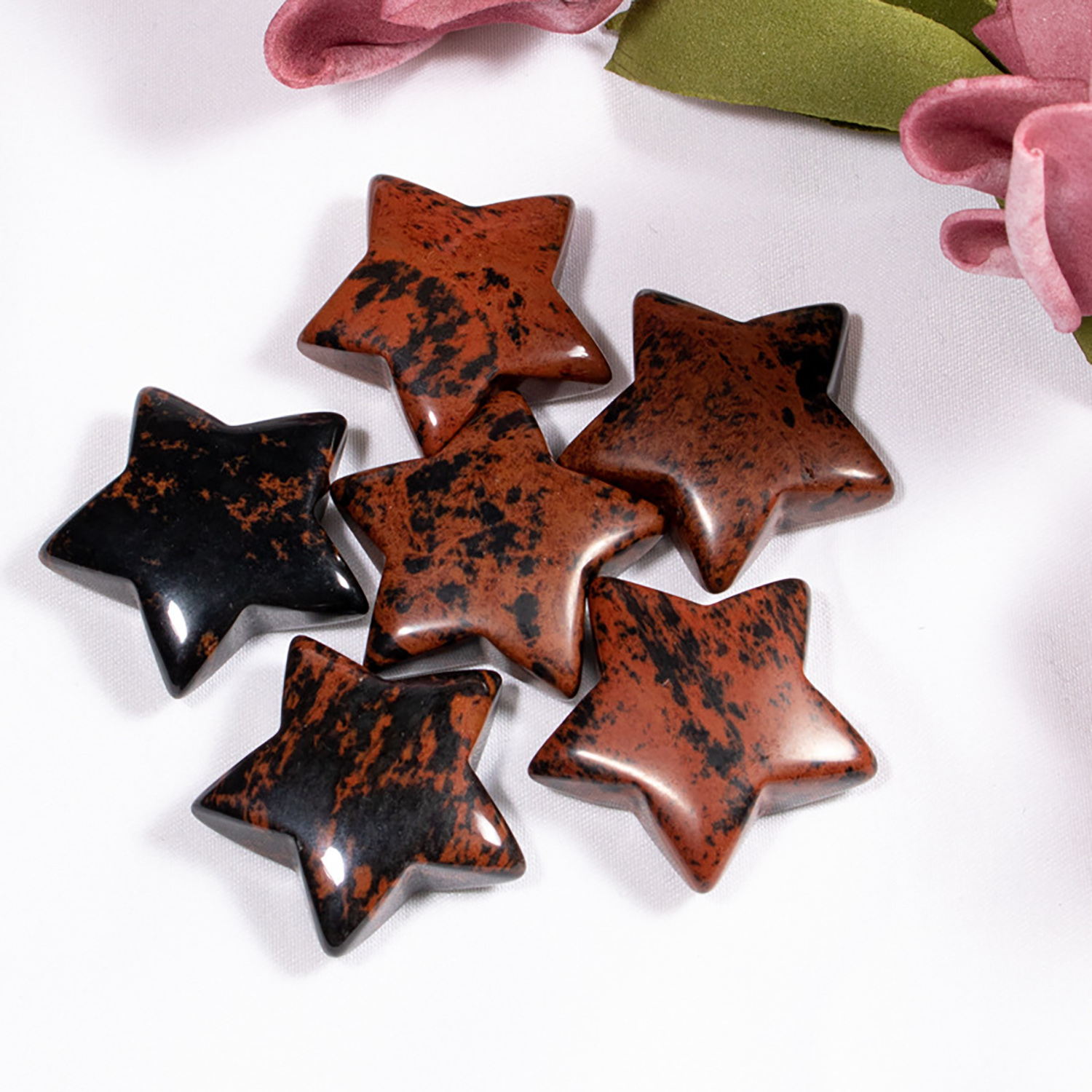 Five-pointed star hand pendant jewelry pendant, semi-precious stone star ornaments