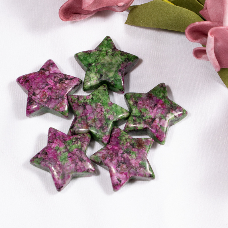 Five-pointed star hand pendant jewelry pendant, semi-precious stone star ornaments