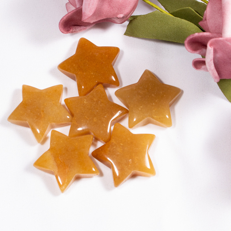 Five-pointed star hand pendant jewelry pendant, semi-precious stone star ornaments