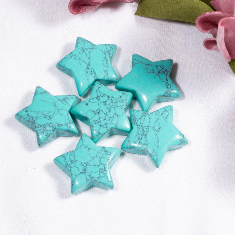 Five-pointed star hand pendant jewelry pendant, semi-precious stone star ornaments