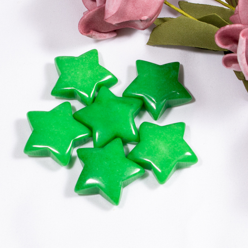 Five-pointed star hand pendant jewelry pendant, semi-precious stone star ornaments