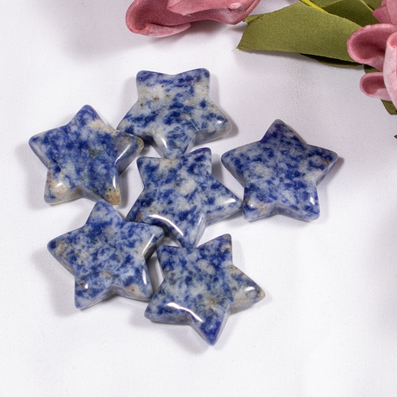 Five-pointed star hand pendant jewelry pendant, semi-precious stone star ornaments