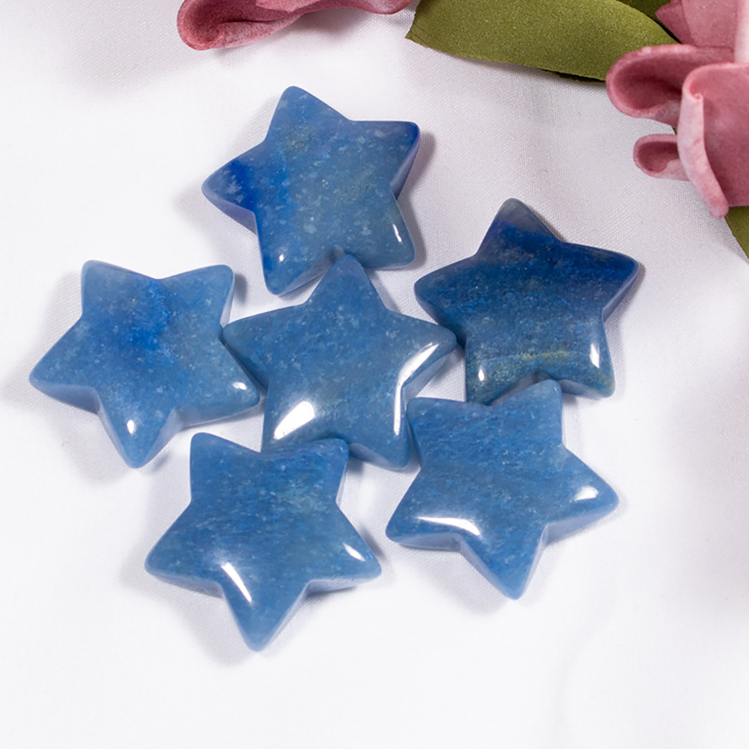 Five-pointed star hand pendant jewelry pendant, semi-precious stone star ornaments
