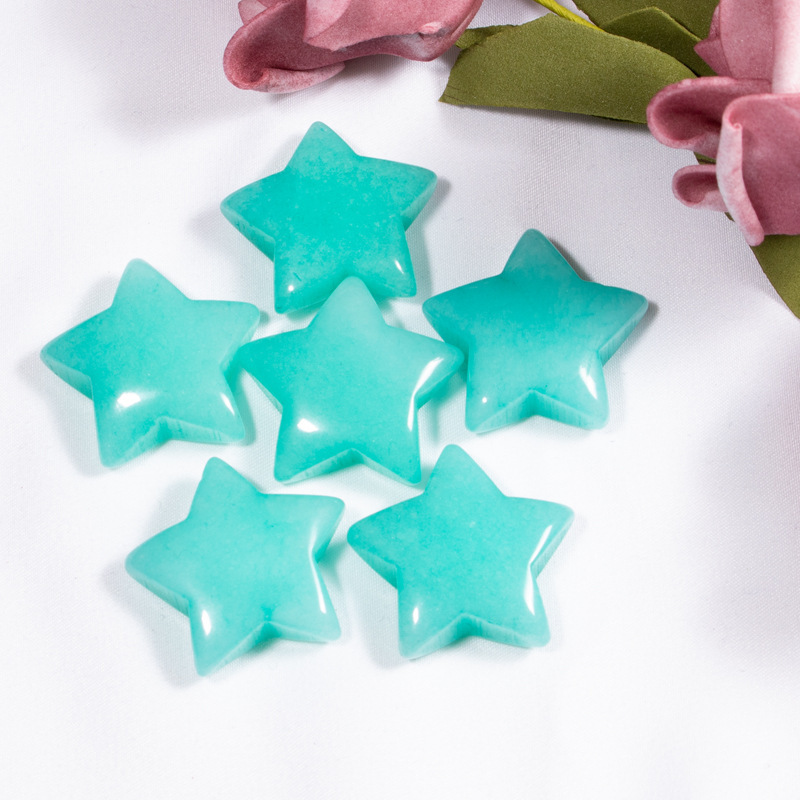 Five-pointed star hand pendant jewelry pendant, semi-precious stone star ornaments