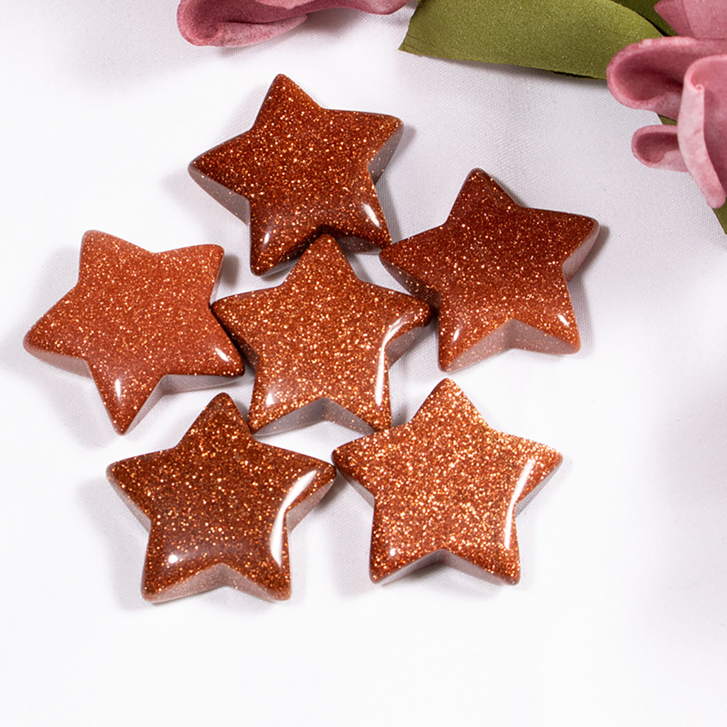 Five-pointed star hand pendant jewelry pendant, semi-precious stone star ornaments