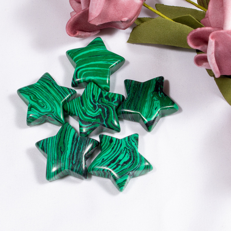 Five-pointed star hand pendant jewelry pendant, semi-precious stone star ornaments