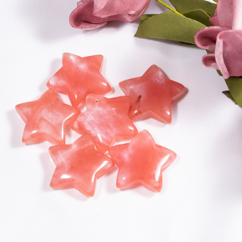 Five-pointed star hand pendant jewelry pendant, semi-precious stone star ornaments