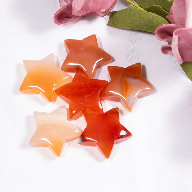 Five-pointed star hand pendant jewelry pendant, semi-precious stone star ornaments