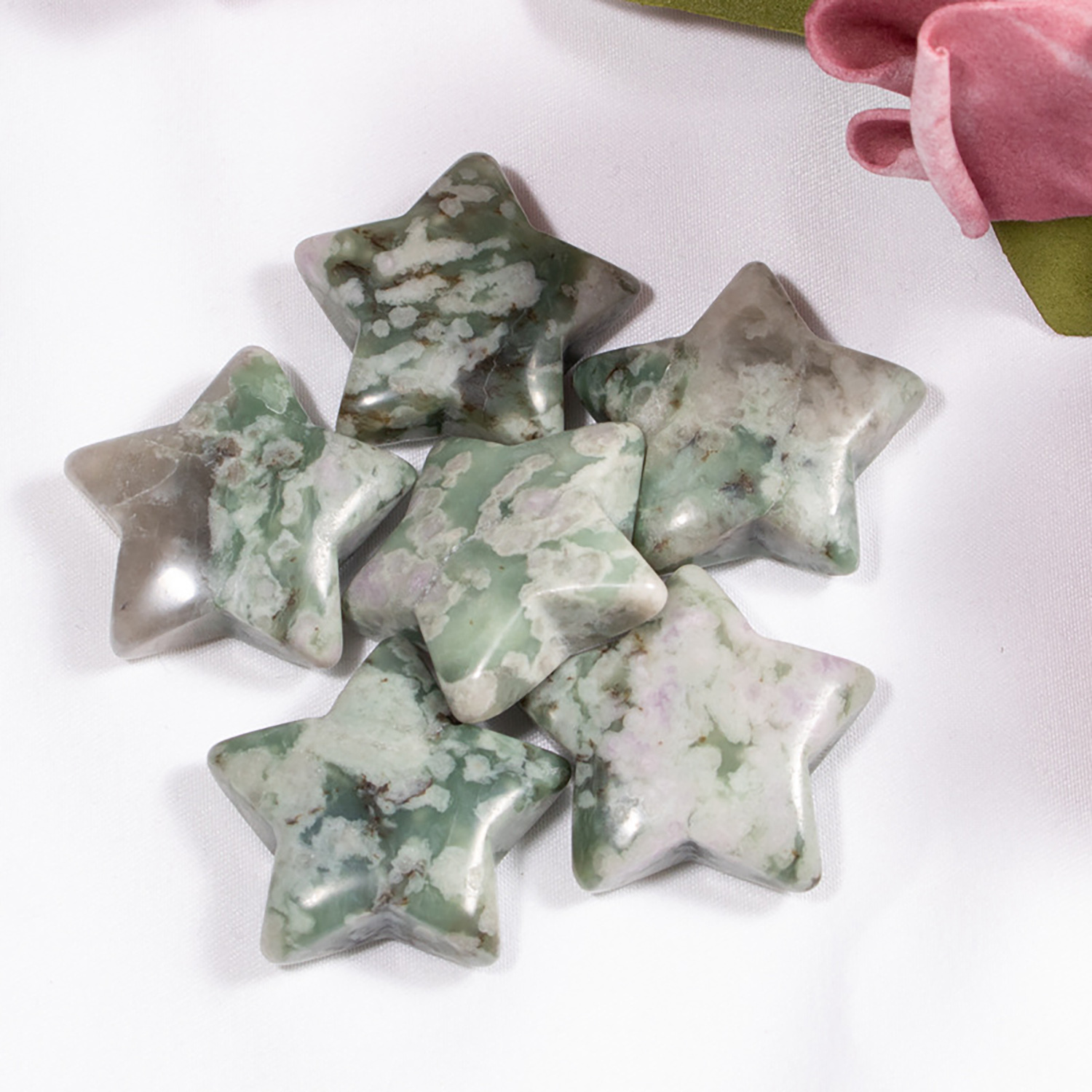 Five-pointed star hand pendant jewelry pendant, semi-precious stone star ornaments