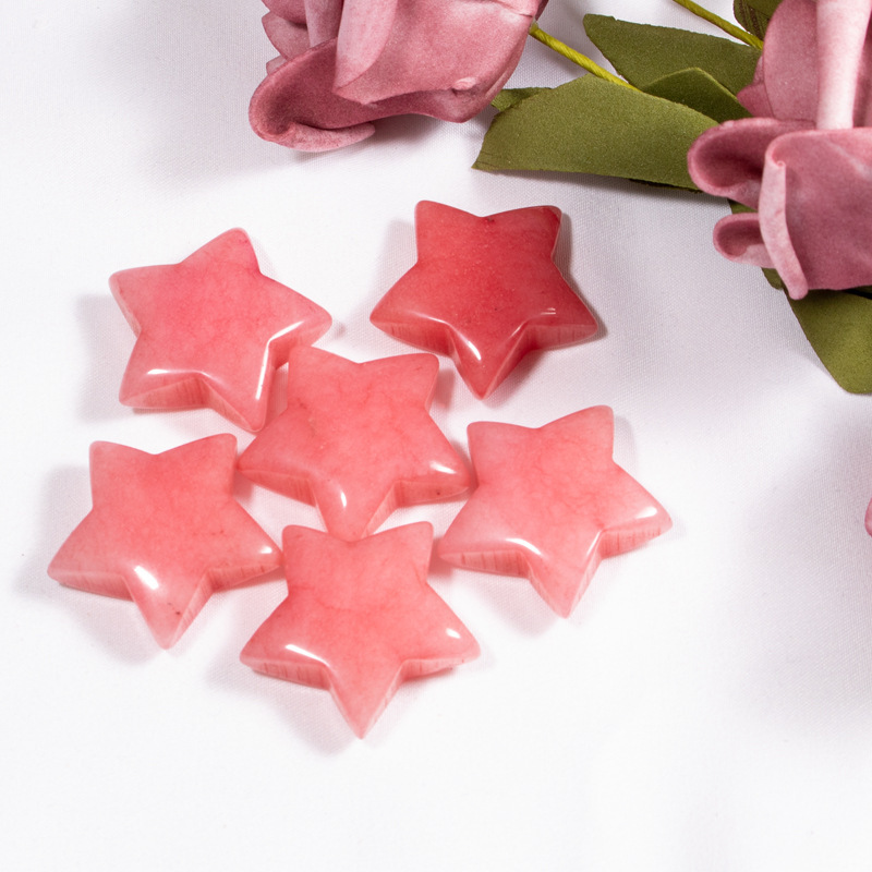 Five-pointed star hand pendant jewelry pendant, semi-precious stone star ornaments